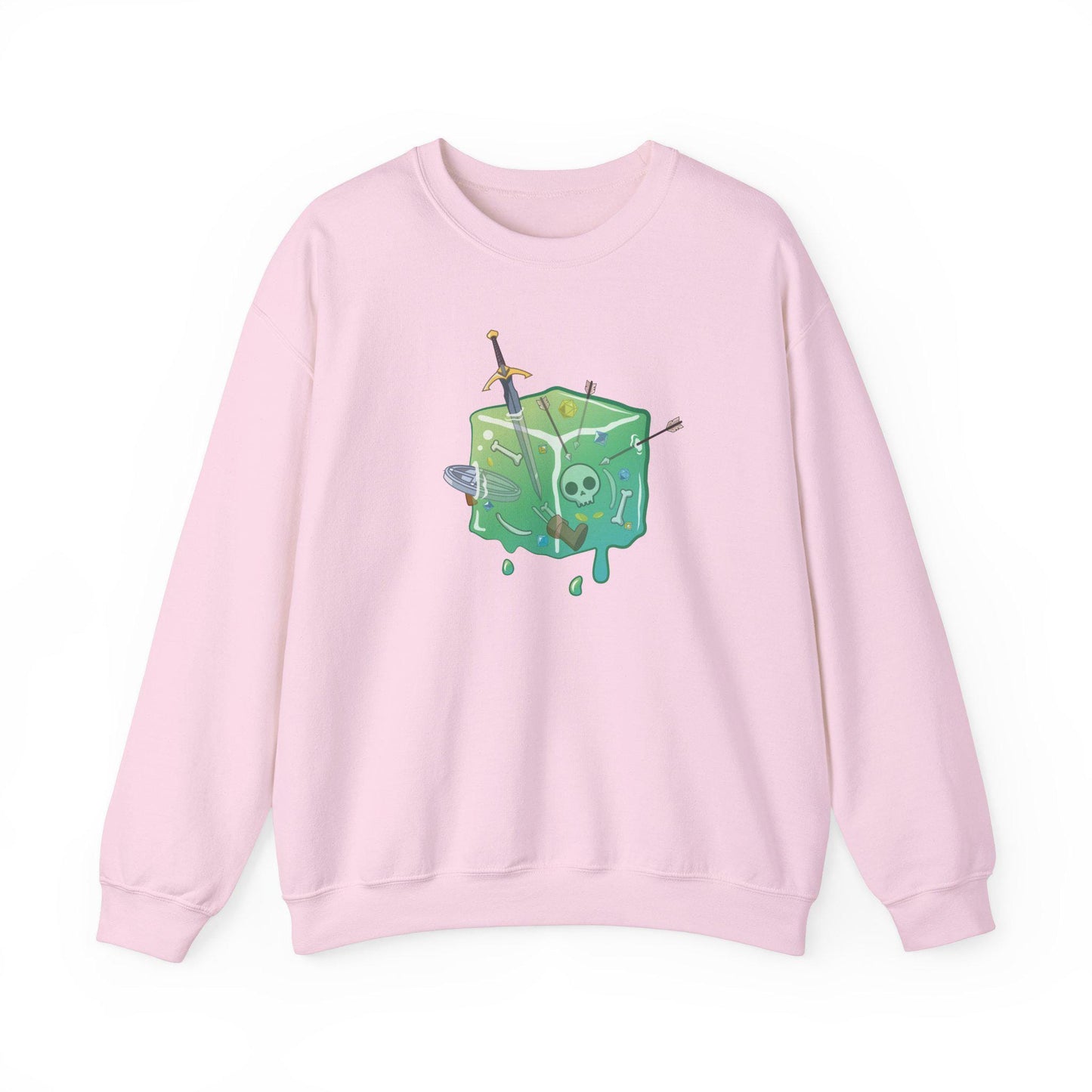 Gelatinous Cube Crewneck Sweatshirt / DnD Fantasy Shirt / Role-Playing Game Shirt / Magic T Shirt / RPG T Shirt / Gift for DnD Fans