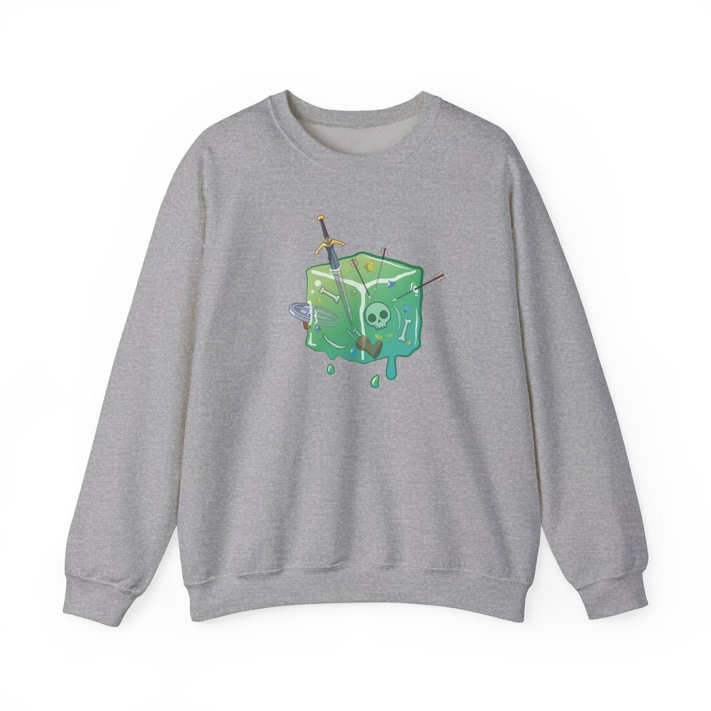 Gelatinous Cube Crewneck Sweatshirt / DnD Fantasy Shirt / Role-Playing Game Shirt / Magic T Shirt / RPG T Shirt / Gift for DnD Fans